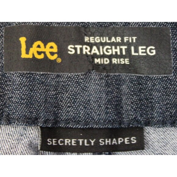 Lee Regular Fit Dress Pants sz 16 Short Grey Jeans Formal Straight Leg Mid Rise - Picture 7 of 8